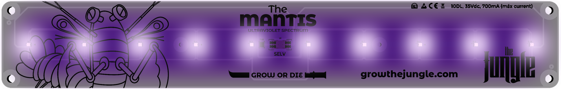 the mantis luz led uv