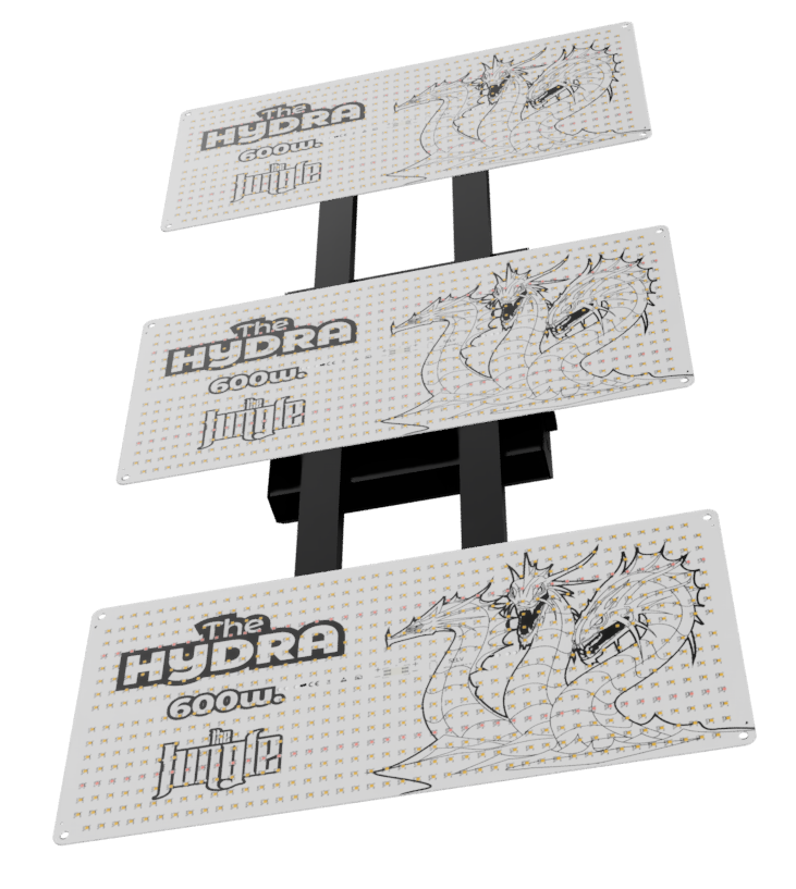 panel led cultivo indoor 600w the hydra